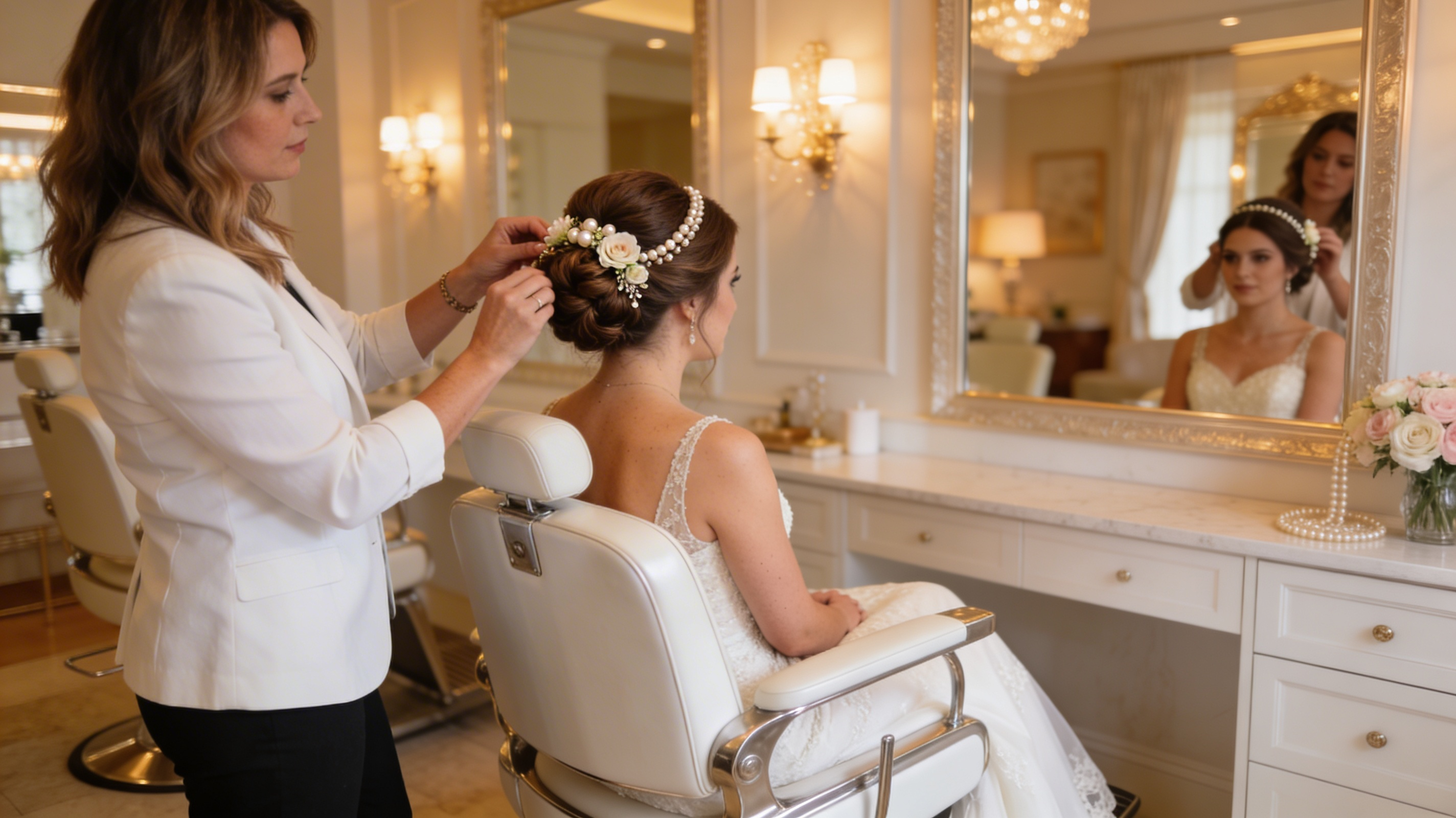 Bridal hair styling