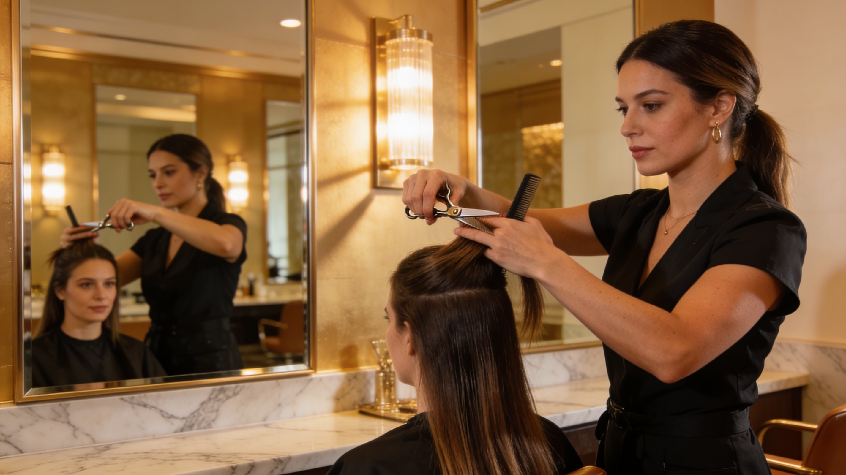 Haircuts and styling