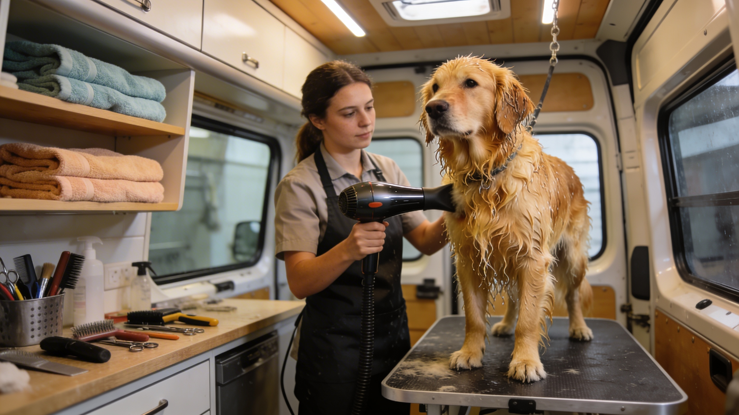 Pet bath and blow-dry service