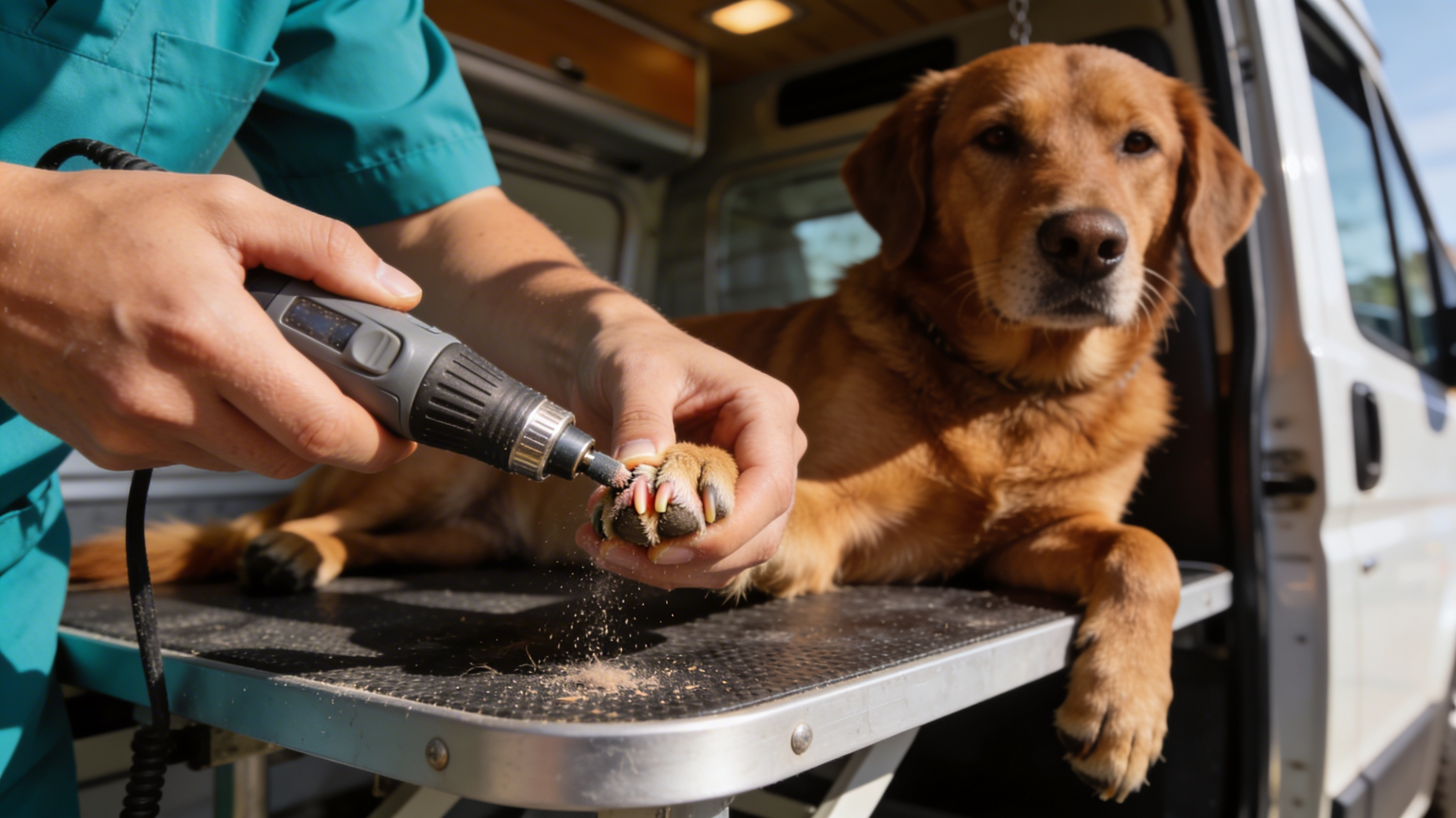 Dog nail trim and grinding service