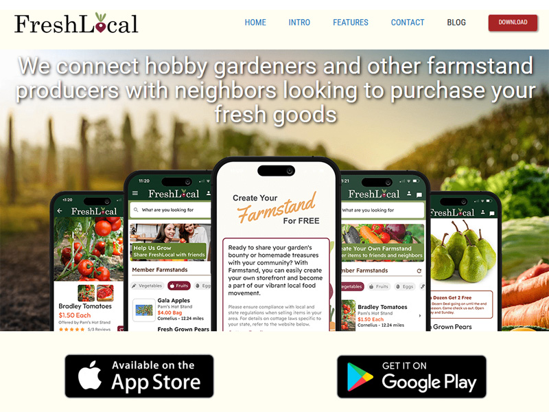 FreshLocal.co Screenshot