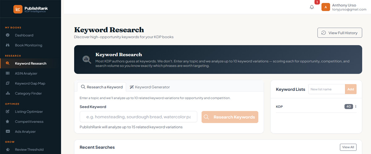 PublishRank.io Screenshot
